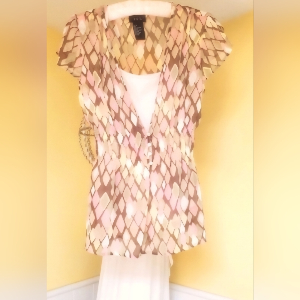 NWOT Woman's top with Attached Camisole